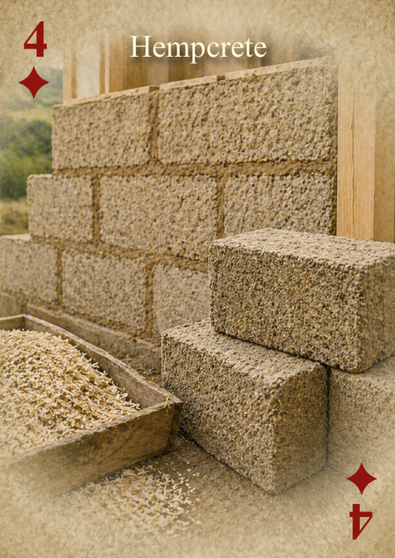 Four of Diamonds, hempcrete