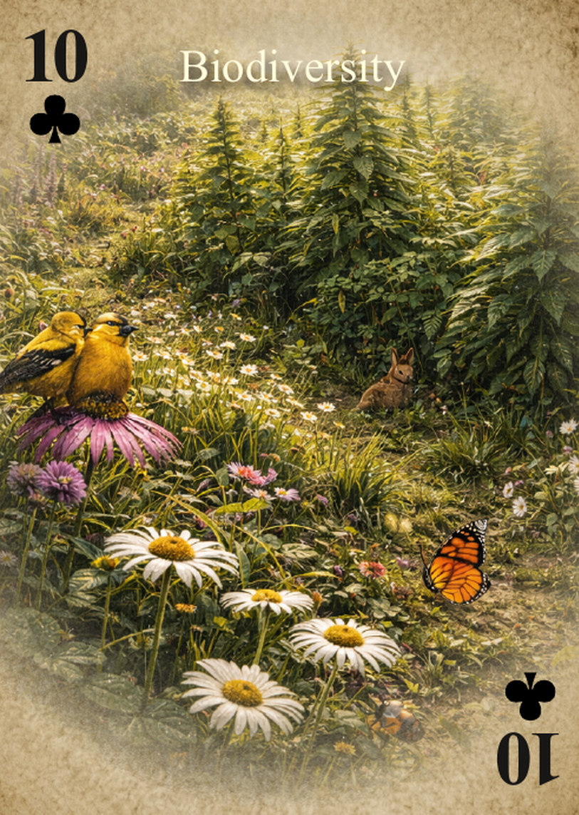 Ten of Clubs, biodiversity