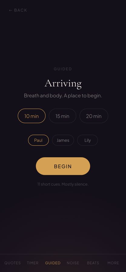 Sacred Morning Time guided meditation screen
